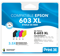 Cartouches d'imprimante Print 3E - Compatibles Pack Epson E603 XL