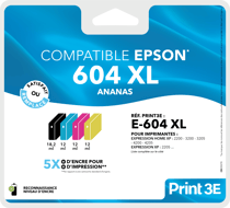 Cartouches d'imprimante Print 3E - Compatibles Pack Epson E604 XL