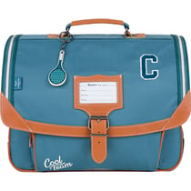 Cartable Tann's - Vert canard - Cyrillus Côme - 2 compartiments