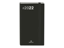Agenda civil semainier 2022 - Flex - 9 x 16,5 cm - Noir