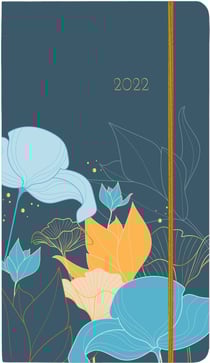 1 agenda civil semainier 2022 - 16 Poches - 9 x 16,5 cm - Oberthur - Coloris assortis