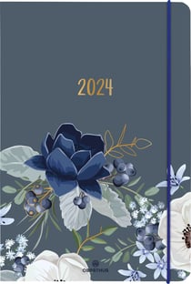 Agenda civil semainier 2023/2024 Oberthur - Bleu - Giverny - 24,5 x 17 cm