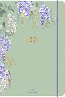 Agenda civil semainier 2023/2024 Oberthur - Vert - Giverny - 24,5 x 17 cm