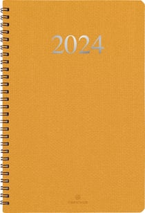 AGENDA MENSUEL 2024 A5+ souple - couleur moutarde