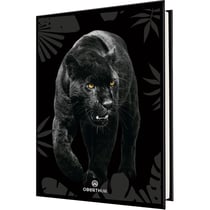 Agenda scolaire 2024/2025 Oberthur - Noir et gris - 12,5 x 17,5 cm - Animaux sauvages panthère