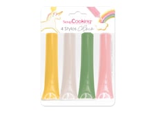 Lot de 4 stylos goût chocolat ScrapCooking® - Pastel - 100 g
