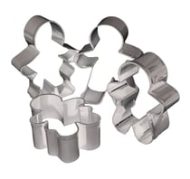 Lot de 4 emporte-pièces ScrapCooking® - Bonhommes pain d'épices - Inox