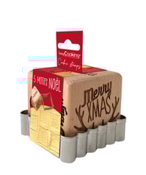 ScrapCooking - Tampon biscuits en bois - Merry Xmas