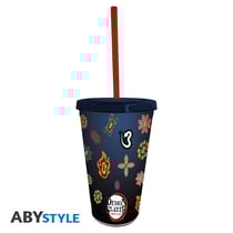 Gobelet avec paille - Demon slayer - Piliers 470 ml
