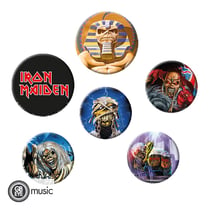Lot de badges GB eye music - Iron Maiden mix