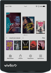 Liseuse Vivlio Light HD Color - bleu acier - 6 pouces