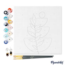 Peinture au numéro Figured'Art - Plante - 20 x 20 cm