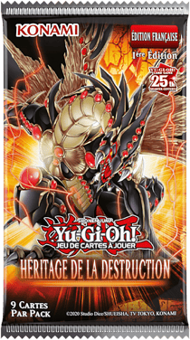 Pack de 3 boosters Yu-Gi-Oh! TCG Héritage de la destruction - Konami - 27 cartes