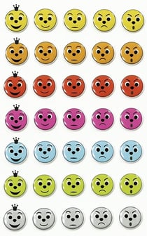 Stickers Émoticones Cooky Maildor - 1 planche