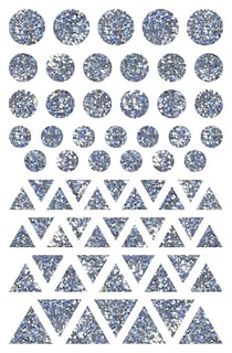 Gommettes formes argentés - Inital