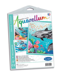 Recharge Aquarellum grand modèle - Dauphins