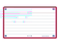 80 flashcards - 7,5 x 12,5 cm - Flash 2.0 Oxford - Ligné - cadre rouge