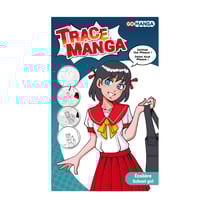 Pochoir trace manga - L'écolière