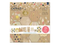 36 feuilles scrapbooking - Geometric Kraft - 30.5 x 30.5 cm