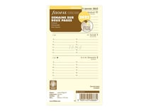Recharge pour organiseur semainier 2022 - Personal - 9,5 x 17,1 cm - Filofax - Crème coton