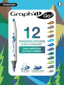 Lot de 12 marqueurs acrylique - GRAPH'IT GO - PANORAMA