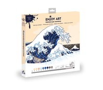 Peinture par numéros - Soleil Levant - La vague - 30 x 30 cm - Enjoy Art