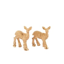 Lot de 4 faons en résine - Or