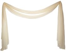 Voile pour arche de cérémonie - Crème - 2 x 6,2 m                           