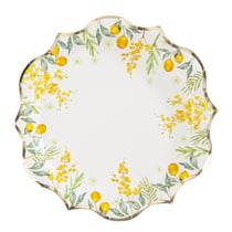 8 assiettes Mimosa - 23 cm                      