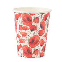 8 Gobelets Poppy Love - Coquelicot Rouge Aquarelle - 255ml                