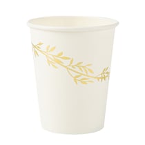 8 gobelets Jolis Brins - Blanc et or - 255 ml                              