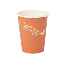 8 gobelets Jolis Brins - Terracotta et or - 255 ml                         