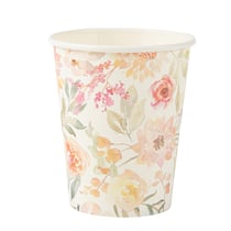 8 gobelets Dahlia - Blanc, couleurs pastel - 255 ml                     