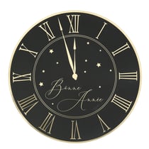 Sets de table "Bonne Année" x8 - Midnight -  Noir et or - Ø35 cm               