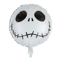 Ballon mylar + paille Artyfêtes - Tête de mort - 40 x 45 cm
