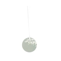 Lot de 10 étiquettes Artyfêtes - Greenery - Vert de gris et blanc - Ø 5 cm
