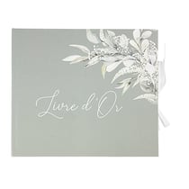 Livre d'Or Artyfêtes - Greenery - Vert de gris et blanc - 22 x 19 cm
