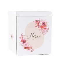 Urne Artyfêtes - "Merci" Love to Love - Blush, Rose et Or - 21 x 25 cm