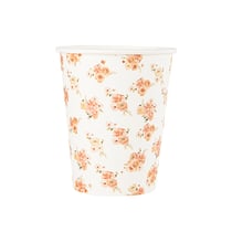 Lot de 8 gobelets Artyfêtes - Peachy - Carton - Rose, pêche et ivoire - 255 mL