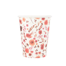 Lot de 8 gobelets Artyfêtes - Time to Disco - Carton - Terracotta et framboise - 255 mL