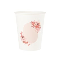 Lot de 8 gobelets Artyfêtes - Love to Love - Carton - Blush et rose - 255 mL