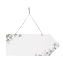 Flèche directionnelle Artyfêtes - Jardin Botanique - Vert sauge et blanc - 25 x 10 cm