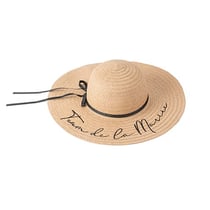 Capeline Artyfêtes - "Team de la Mariée" - Effet paille - Ø40 x 9 cm