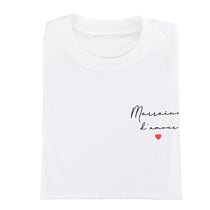 T-shirt Artyfêtes - "Marraine d'amour" - Blanc, noir et rouge - Taille unique