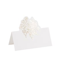 Lot de 10 marque-places Artyfêtes - Vintage - Blanc et or - 8 x 6,5 cm 