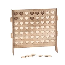 Livre d'Or + 56 jetons Artyfêtes - Puissance cœurs - Bois - 46,5 x 46 x 11 cm