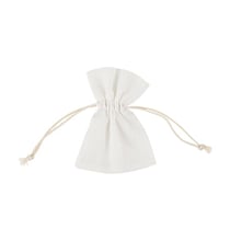 Lot de 4 pochons Artyfêtes - Coton froissé - Blanc - 10 x 8 cm 