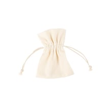 Lot de 4 pochons Artyfêtes - Tissu côtelé - Crème - 10 x 8 cm 