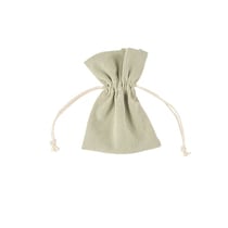 Lot de 4 pochons Artyfêtes - Tissu côtelé - Vert de gris - 10 x 8 cm 