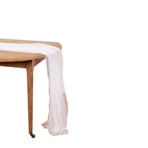 Chemin de table Artyfêtes - Voilage - Blanc - 1,60 x 4 m